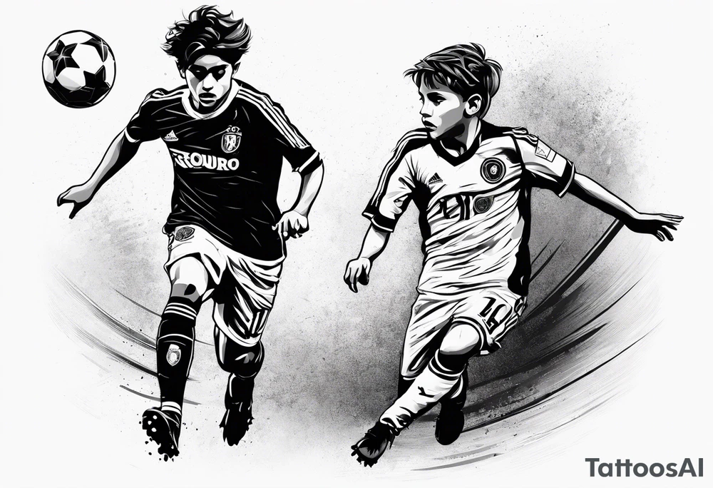 My sons Riccardo and Alessio love football tattoo idea