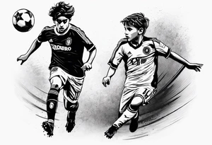 My sons Riccardo and Alessio love football tattoo idea