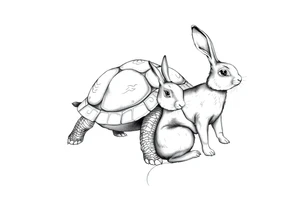 Tortoise and hare tattoo idea