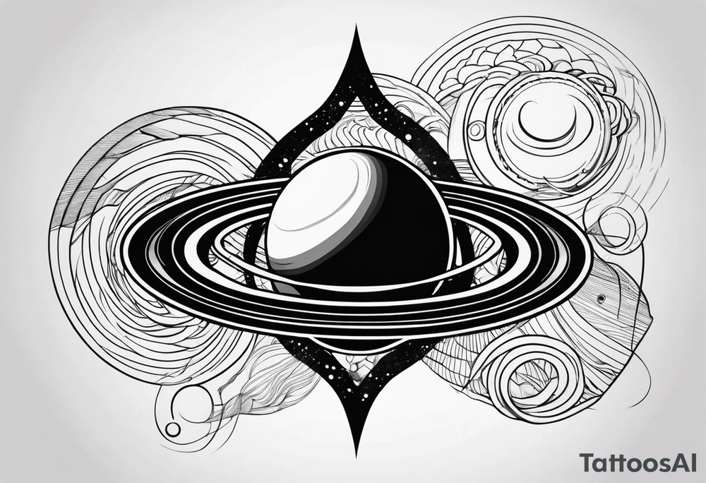 Saturn and infinity Symbol tattoo idea