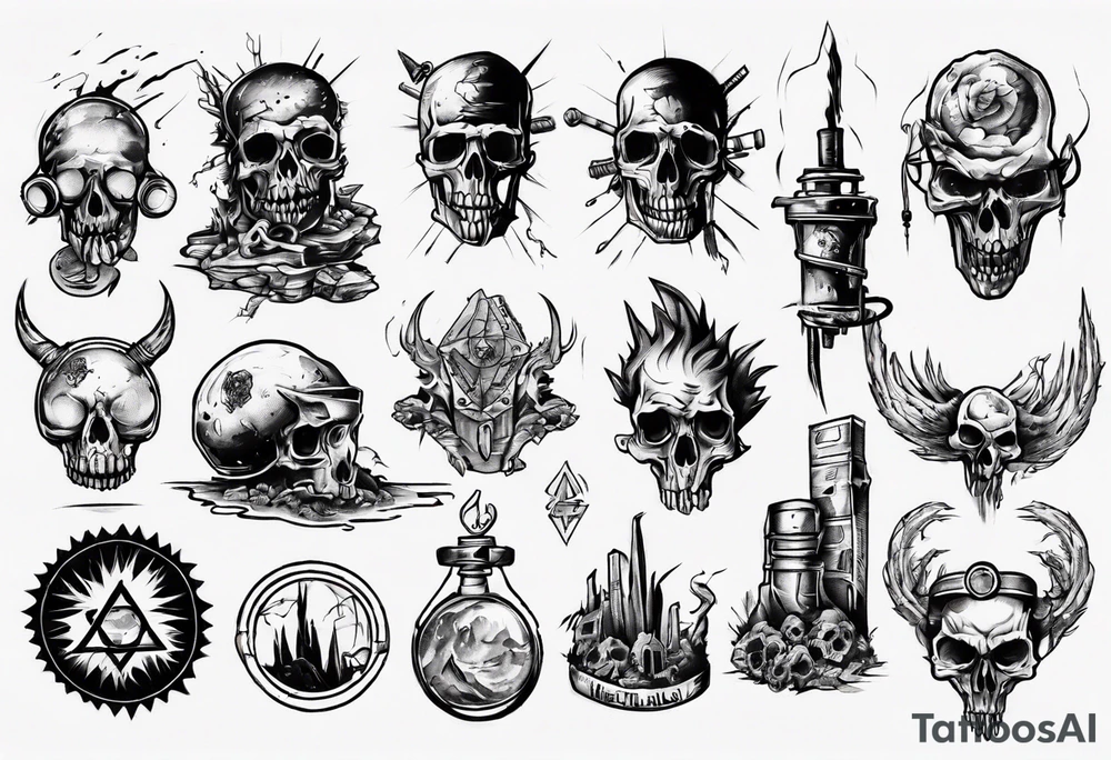 Hellish wastelands tattoo idea