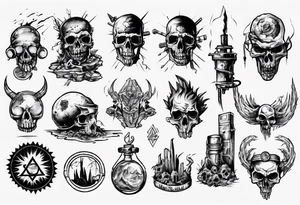 Hellish wastelands tattoo idea
