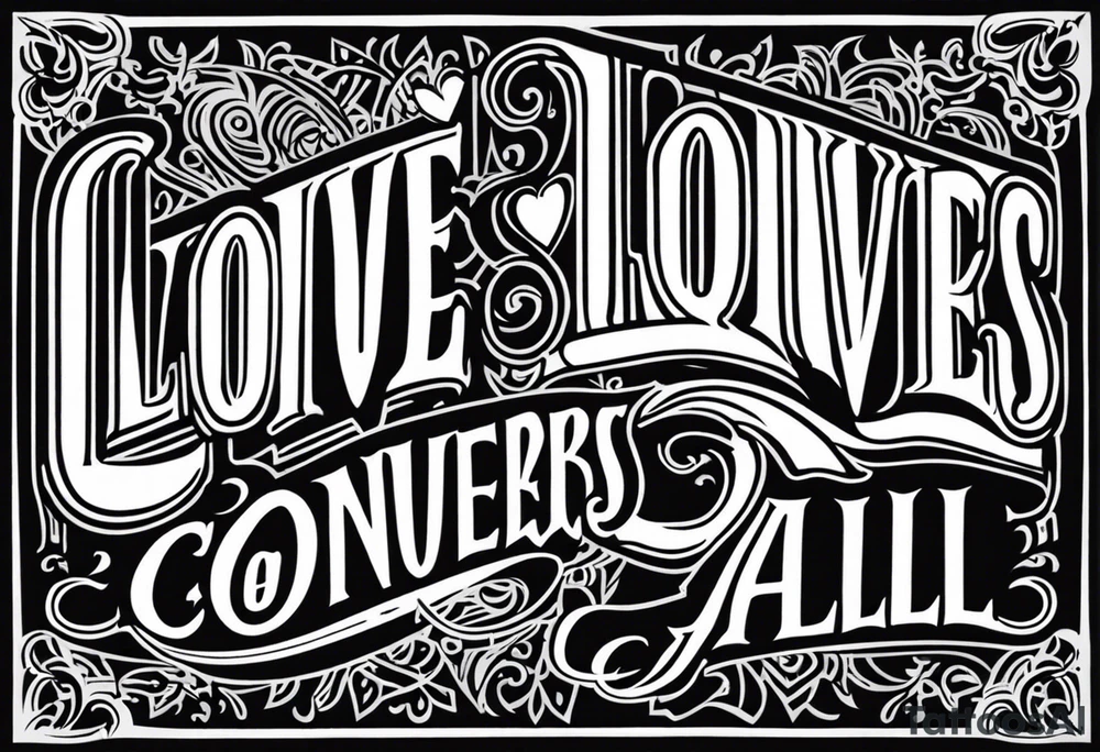 Love conquers all tattoo idea
