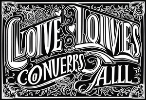 Love conquers all tattoo idea