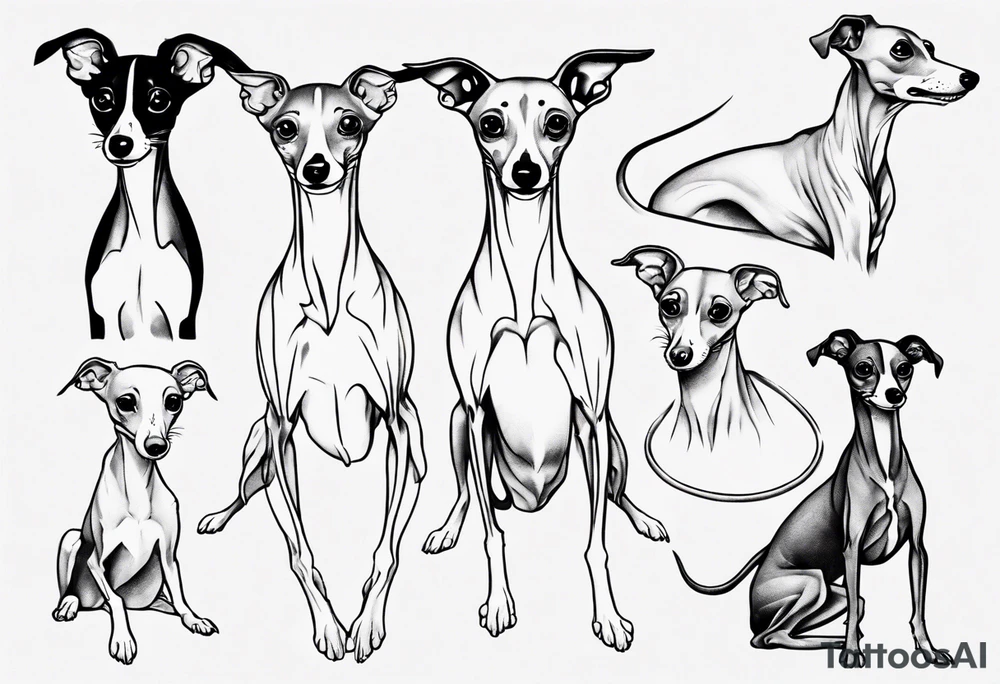 Italian greyhound tattoo idea