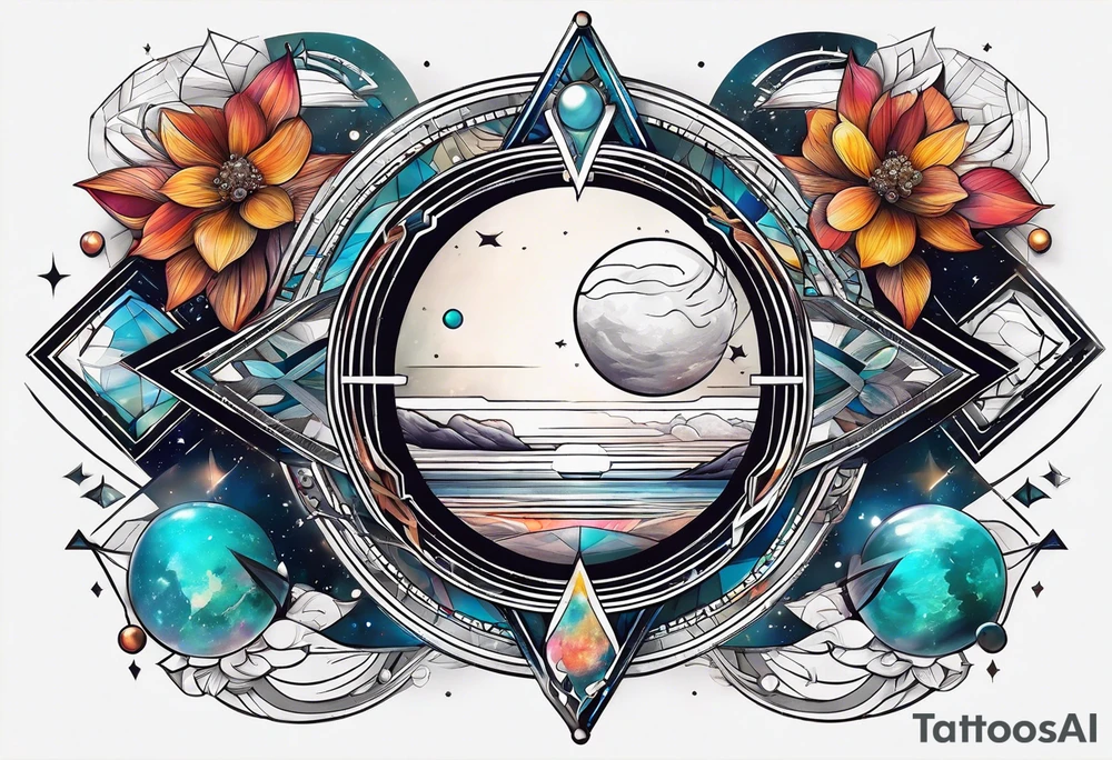 geometry meet the space tattoo idea