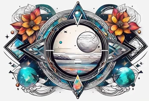geometry meet the space tattoo idea