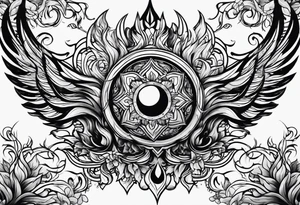 flames tattoo black and white tattoo idea