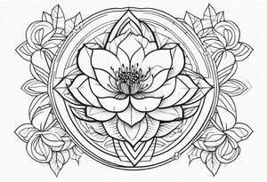 Tattoo floral + geometric representing the malaysian culture tattoo idea