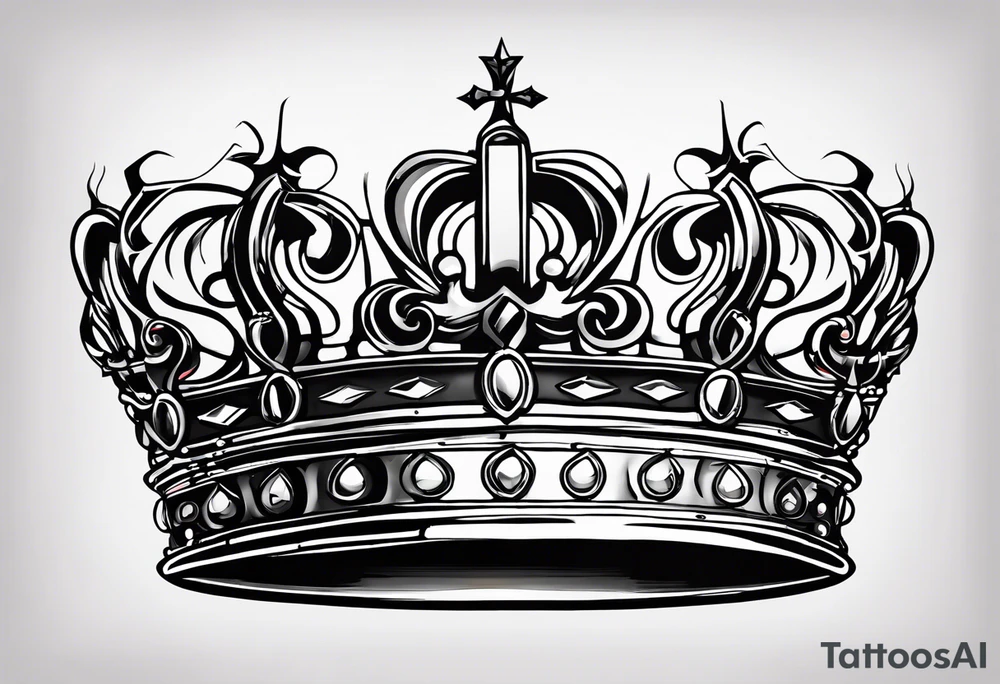 Crown composed of the numbers 23, 21, and 27. tattoo idea