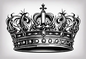 Crown composed of the numbers 23, 21, and 27. tattoo idea