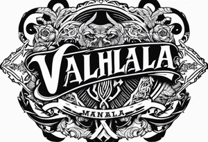 Valhalla fire sword chains mom tattoo idea