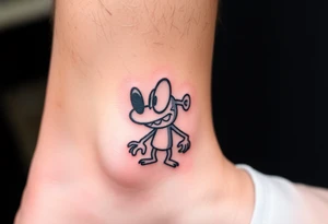 Drippy cartoon character tattoo idea