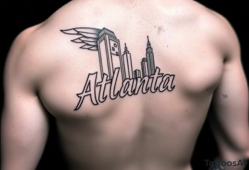 Atlanta Themed leg tattoos tattoo idea