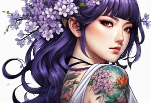 Hinata hyuga lilac tattoo idea