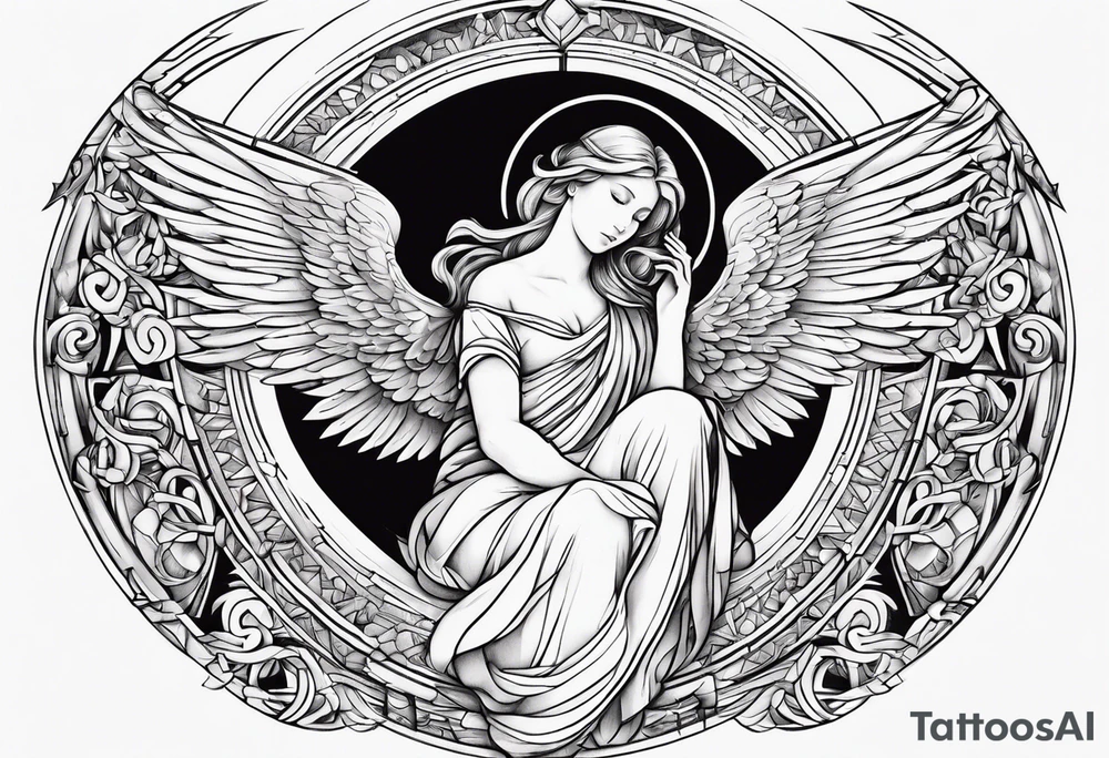 Angel baby heaven gate tattoo idea
