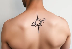 negative space tattoo inspired by the galaxy tattoo idea
