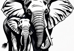 mother daughter , elephants tattoo idea
