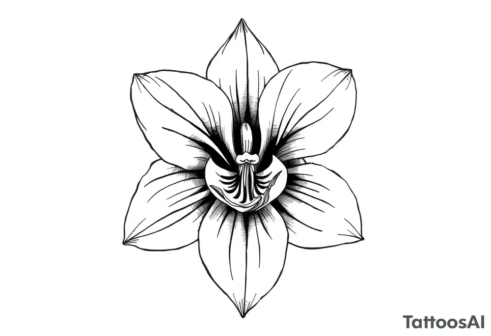 Narcissus flower tattoo idea