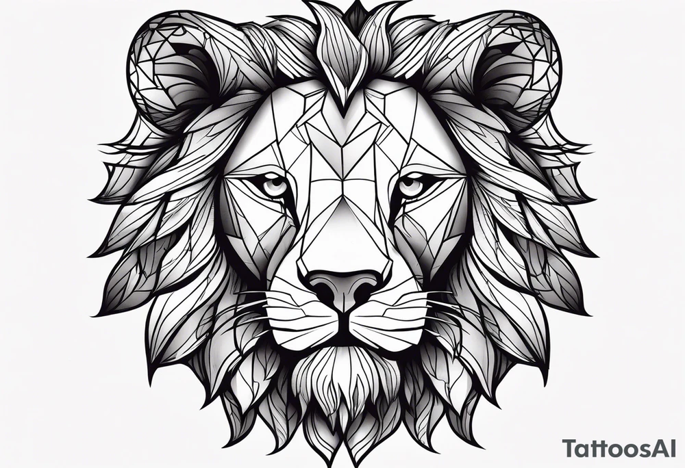Lion head tattoo idea