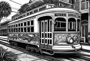 New Orleans, streetcar, alligator, Mardi gras tattoo idea