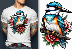 chained kingfisher tattoo idea