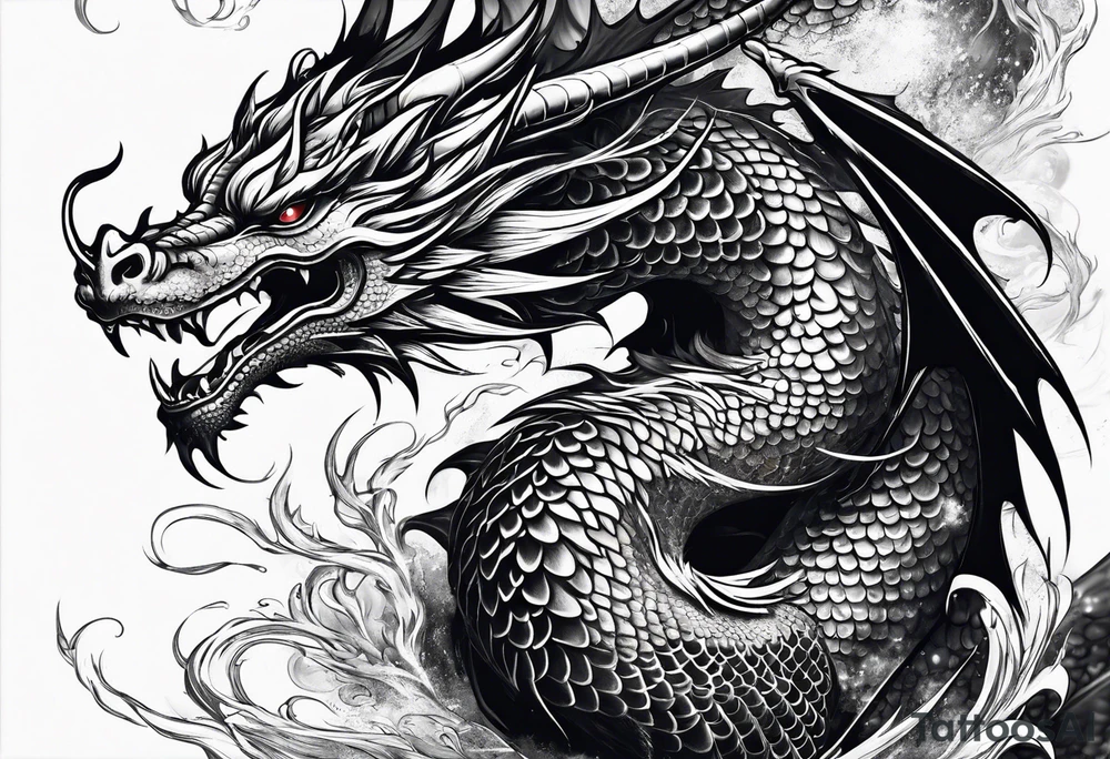 Dragon majestueux tattoo idea
