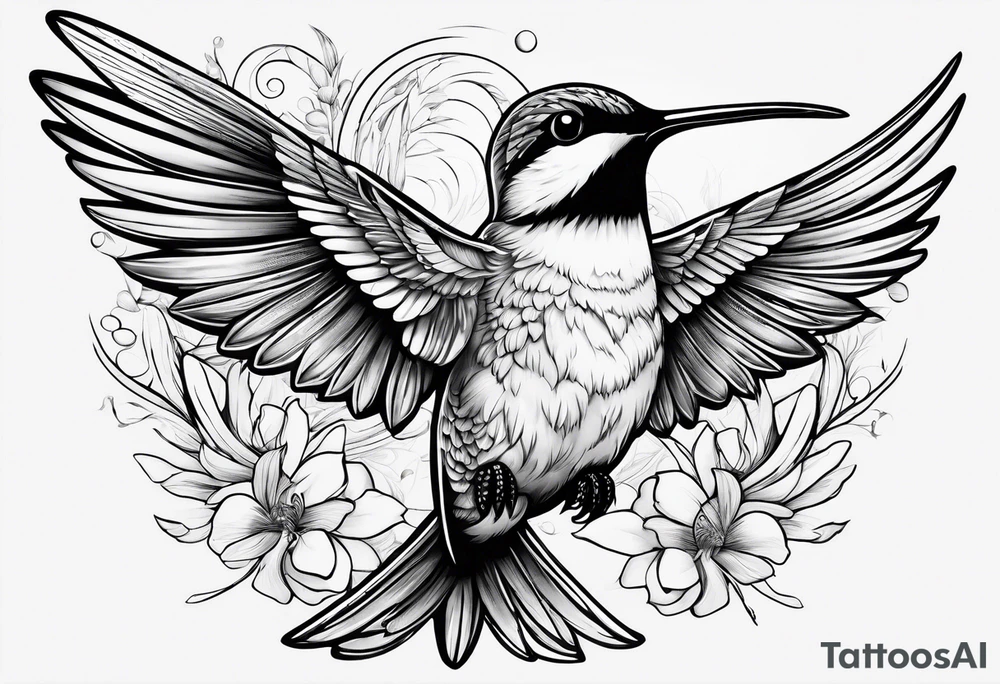 humming bird tattoo idea