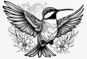 humming bird tattoo idea