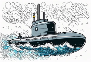 fast attack submarine tattoo idea