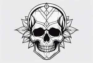 Small skull outline flash sheet tattoo idea