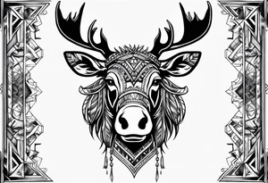 Native Moose tattoo idea