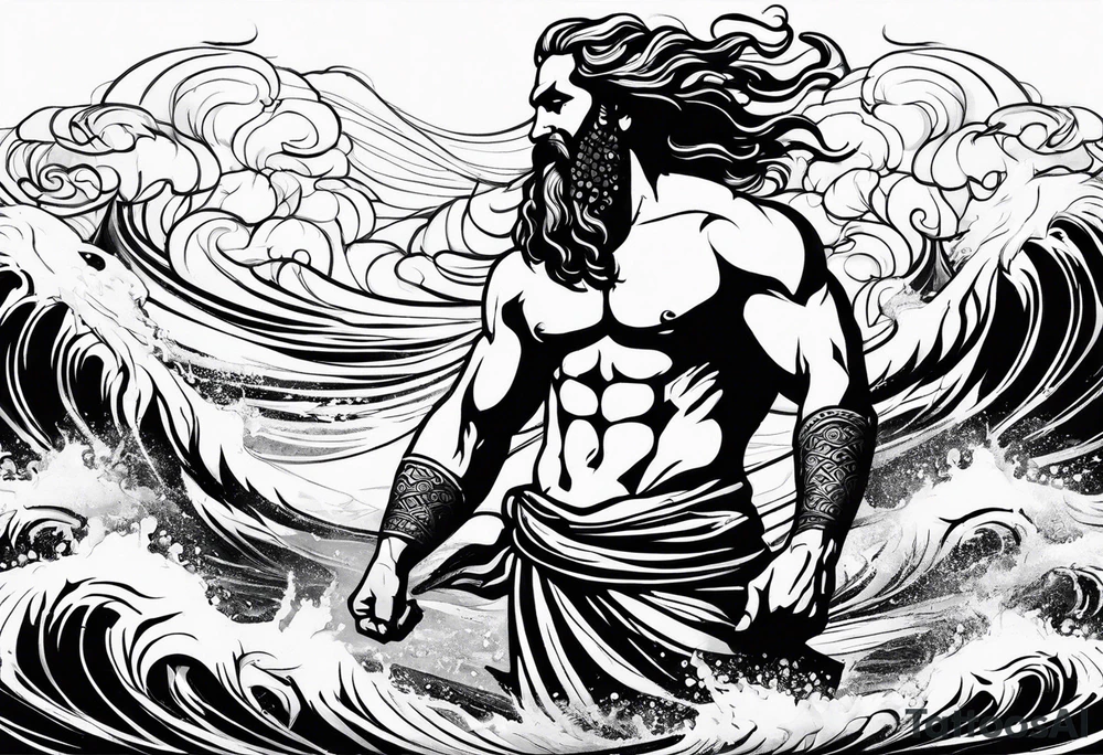 Moses parting the Red Sea tattoo idea