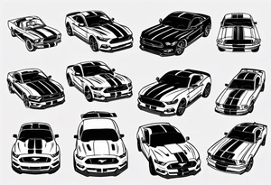 ford mustang tattoo idea