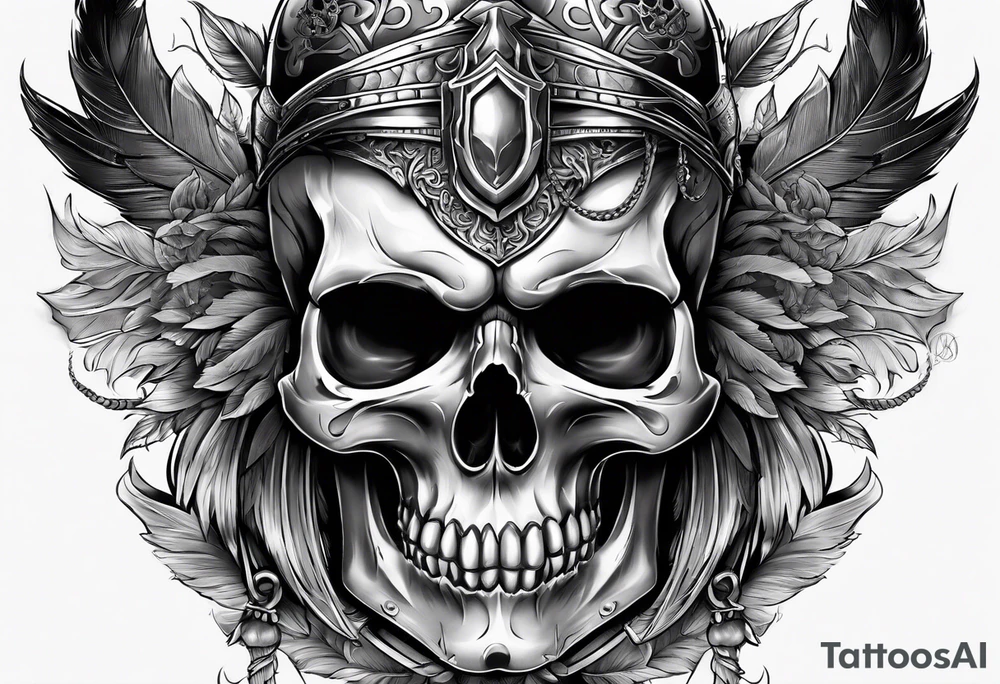 gladiator skull tattoo idea