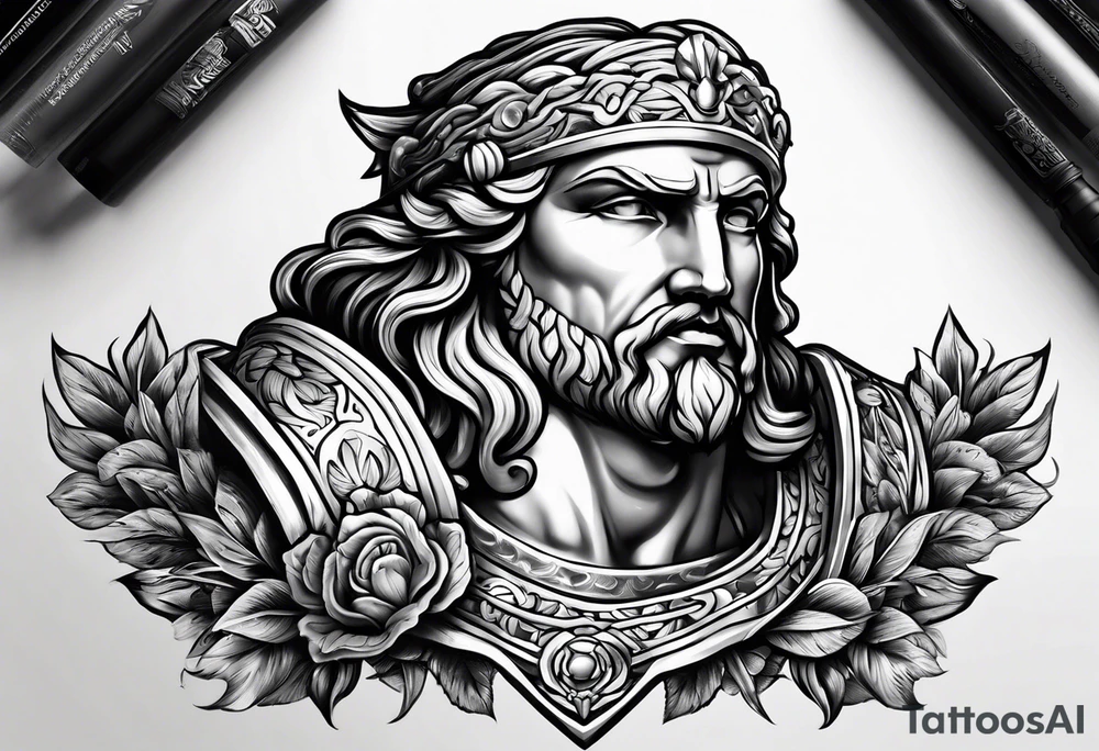 achilles the greek god tattoo idea