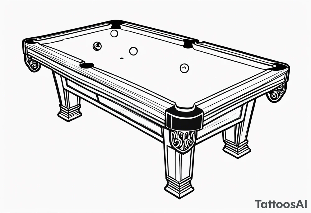 Pool table tattoo idea