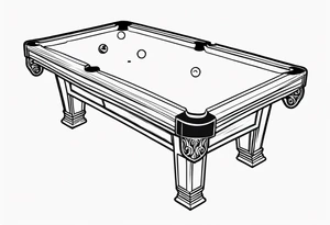 Pool table tattoo idea