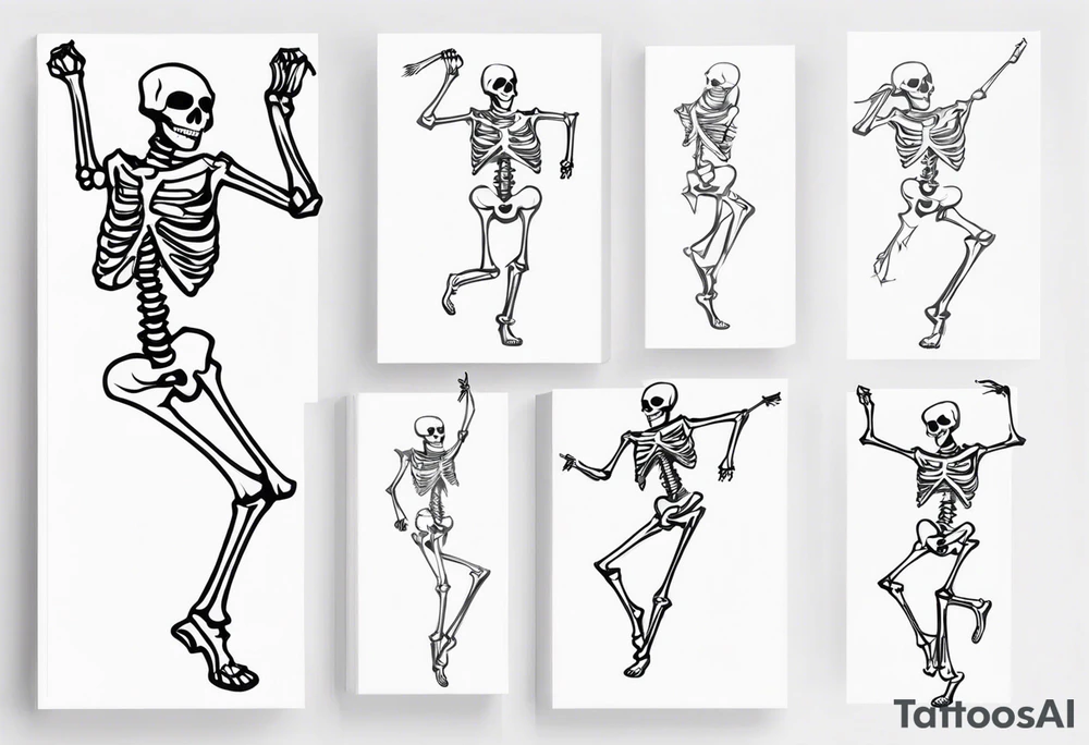 Skeleton Dancing tattoo idea