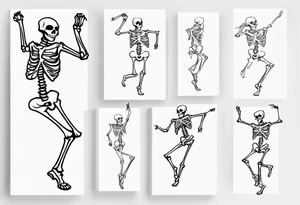 Skeleton Dancing tattoo idea