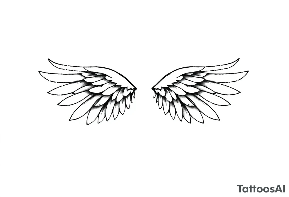 Angel wings memorial tattoo idea