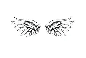Angel wings memorial tattoo idea