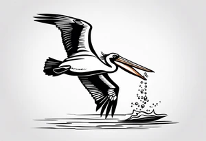 pelican +diving +water tattoo idea