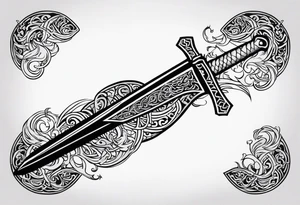 Viking sword Valhalla dragon tattoo idea