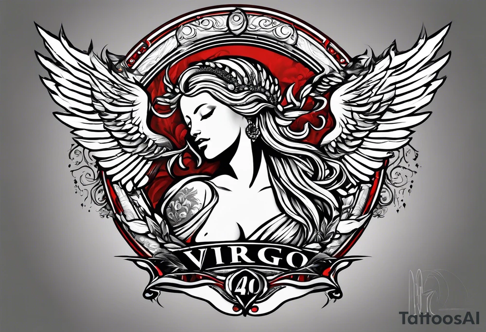 september virgo logo, birth year 2005, birth place detroit tattoo idea