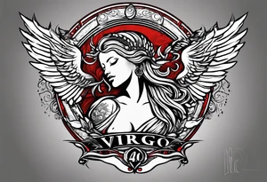 september virgo logo, birth year 2005, birth place detroit tattoo idea