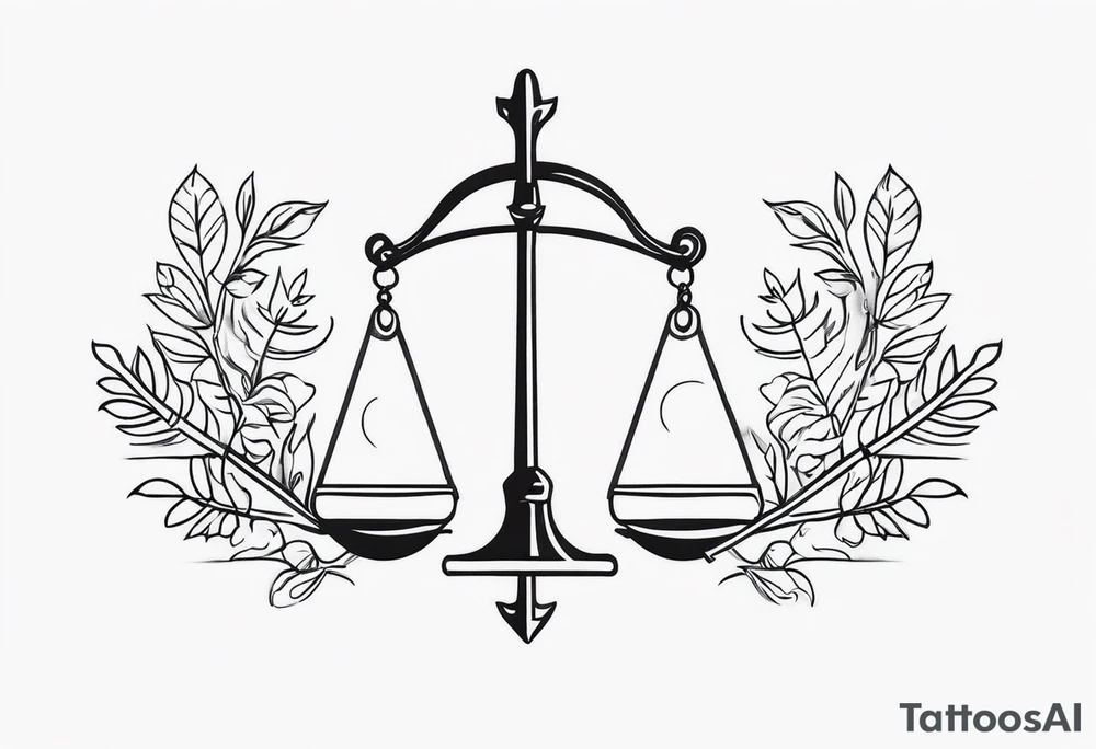 A small fine line combining the Virgo and libra symbols tattoo idea A small fine line combining the Virgo and libra symbols tattoo idea
