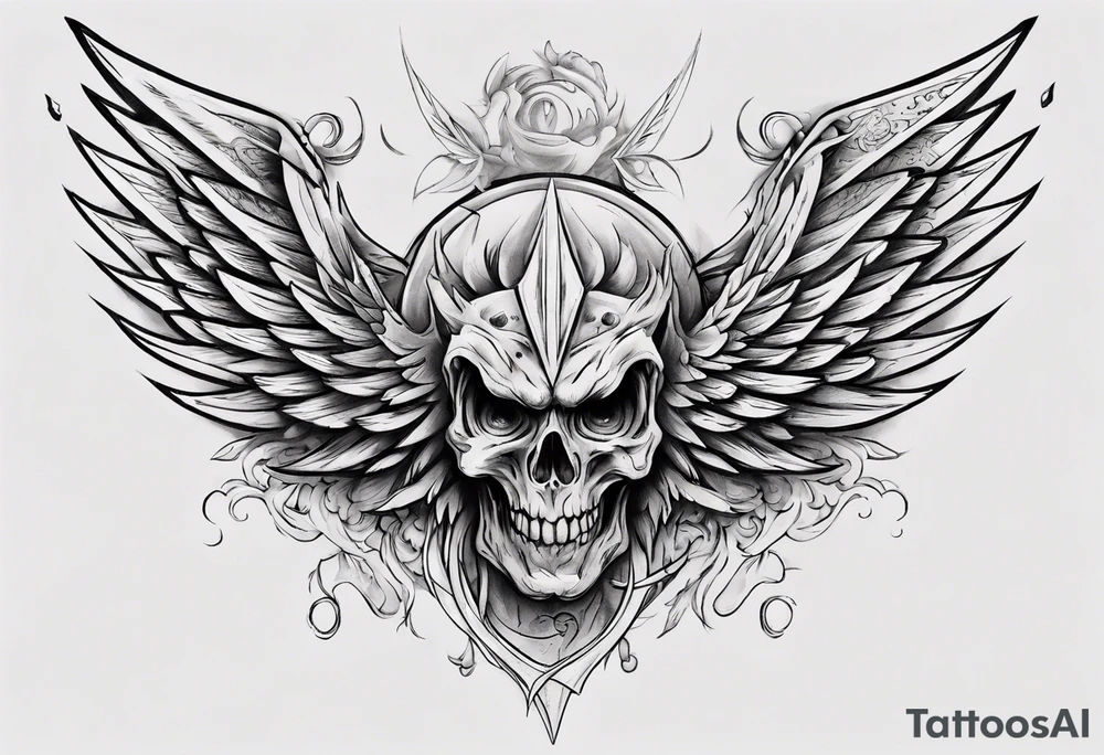 gream raper
 with wings tattoo idea