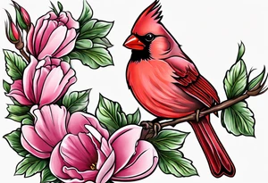 Breast cancer ribbon, cardinals. tattoo idea