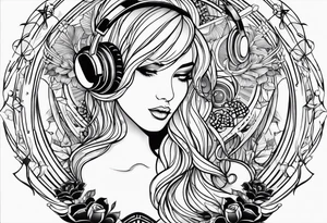 something with music tattoo idea